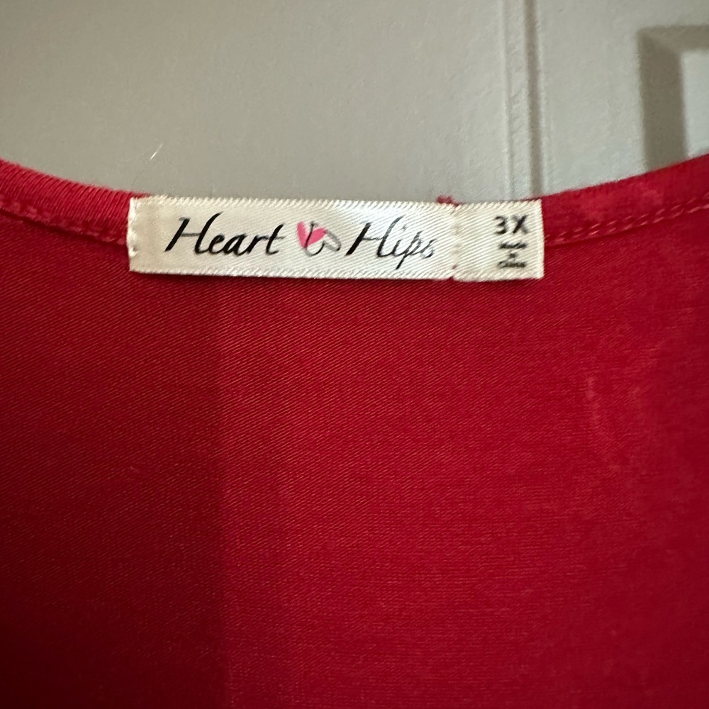 Heart Hips Vibrant Red Dress Plus Size - Picture 3 of 3